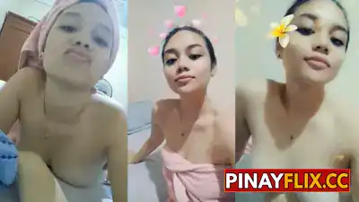 Binasa Ang Bilat Habang Nagpapatuyo ng Hair si Katkat